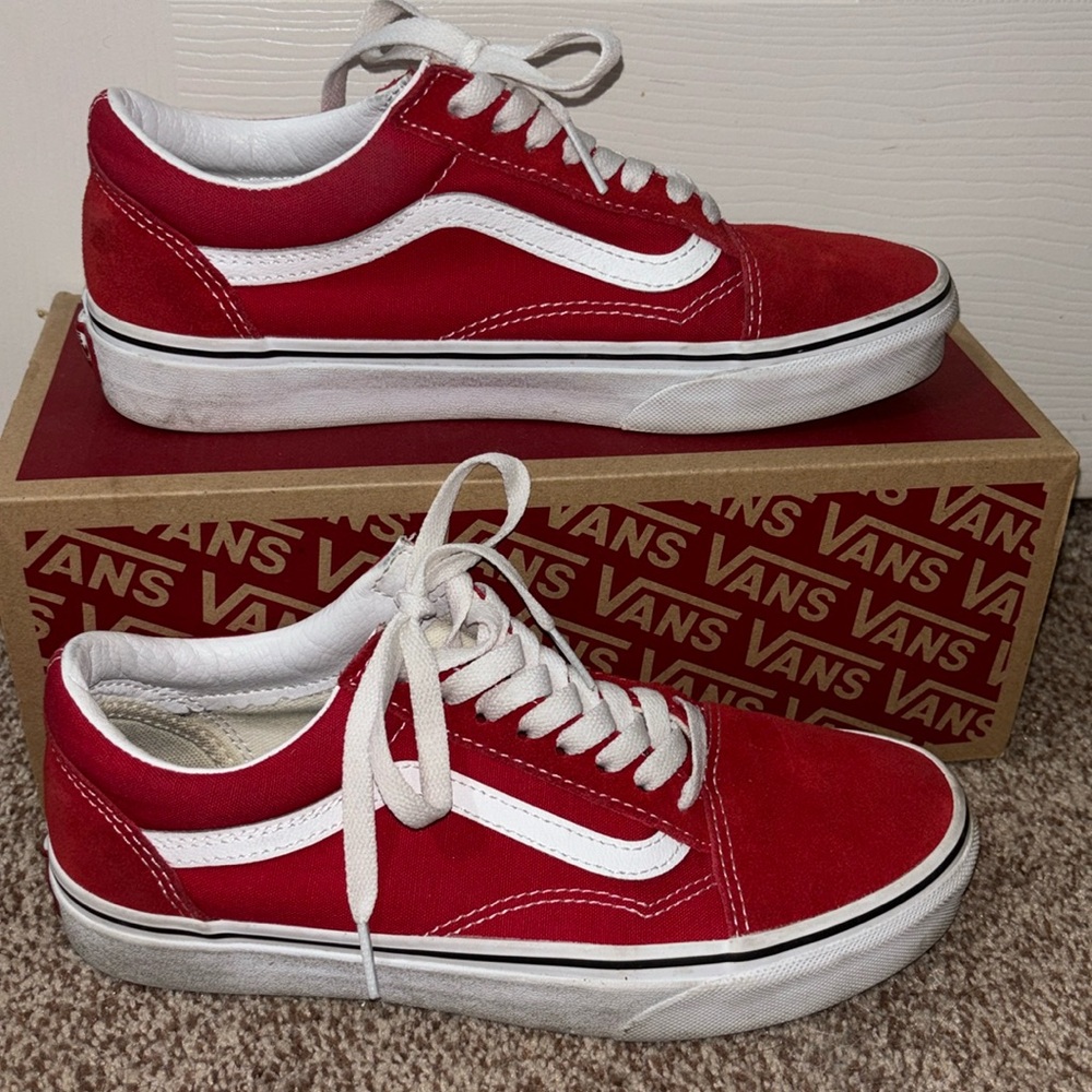 Red old school vans